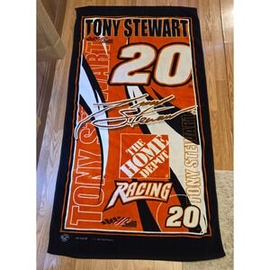 Nascar Tony Stewart #20 Home Depot Beach Towel Black Orange